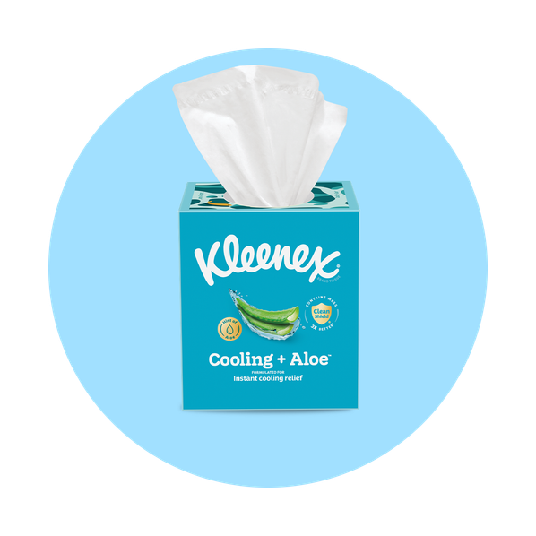 Kleenex cooling and aloe package shot